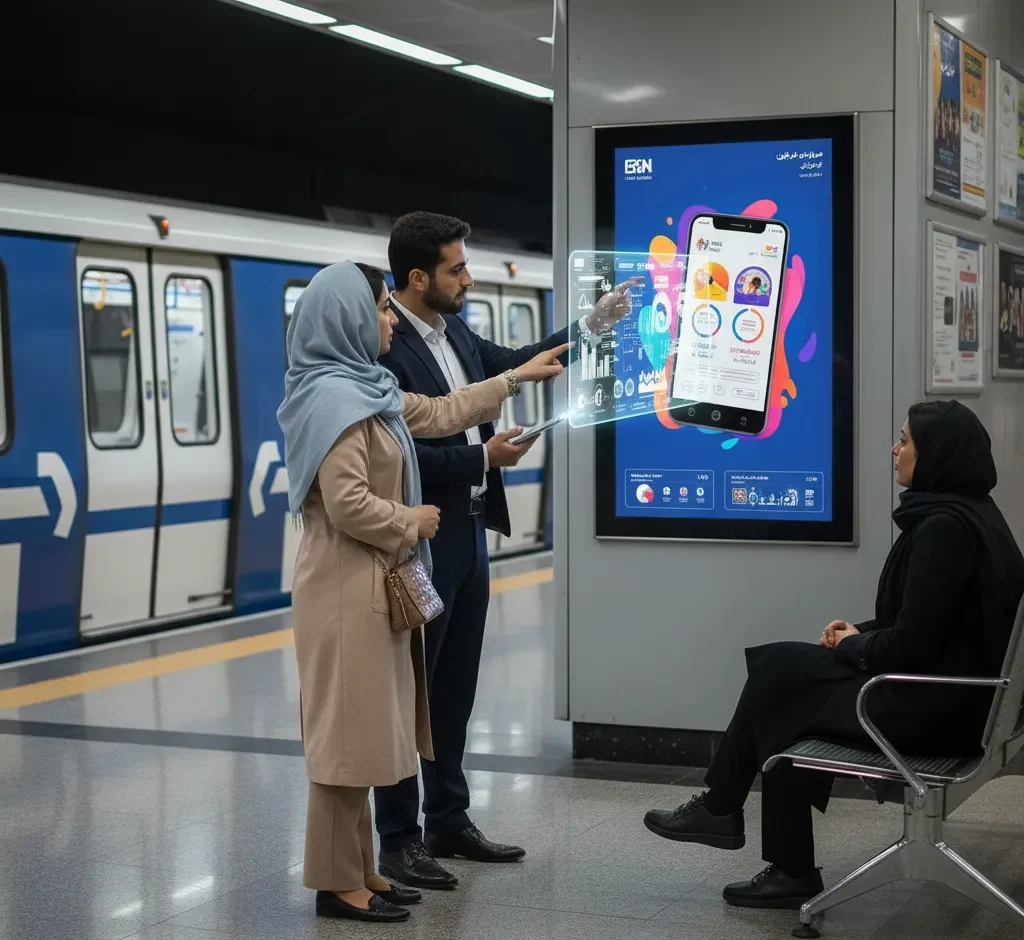 نمایش تبلیغات در مترو روی ویدئووال و نقش آن در افزایش آگاهی و یادآوری برند در فضای حملونقل شهری