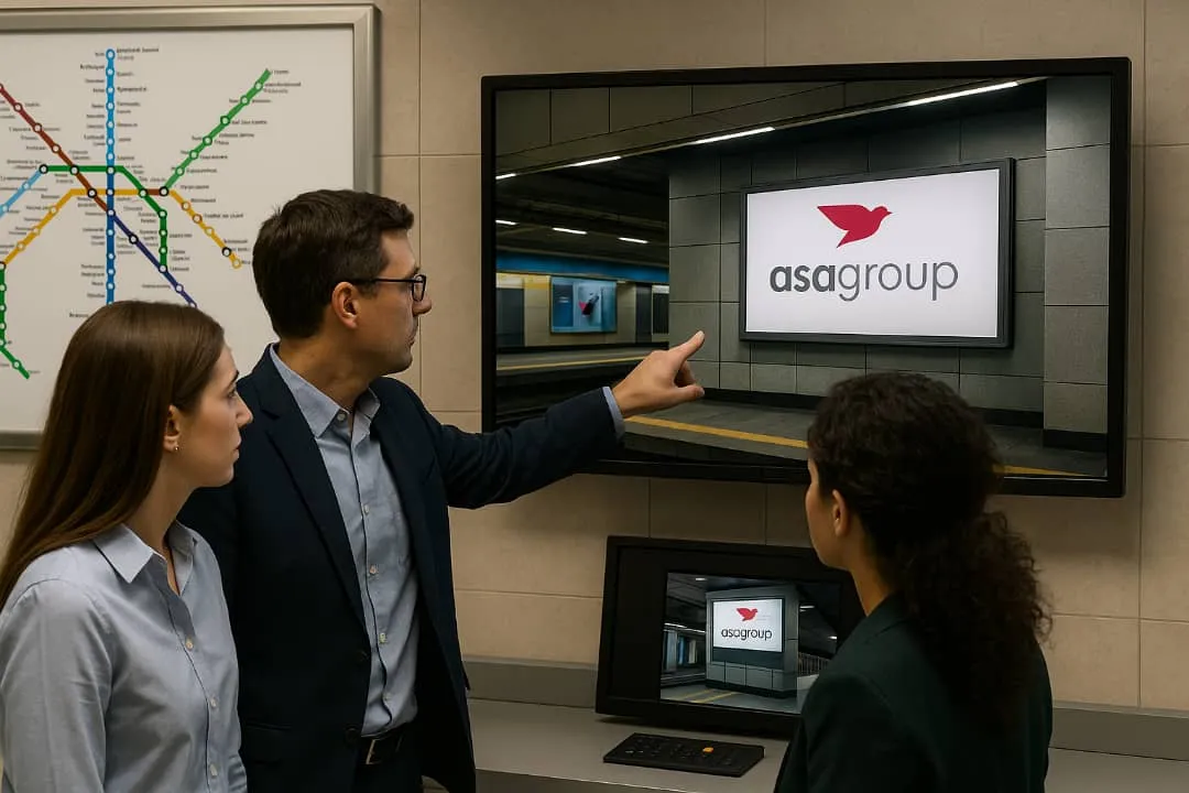 بررسی و تحلیل تبلیغات مترو آسا روی مانیتور، نمونه طراحی و جانمایی بیلبورد در ایستگاه مترو